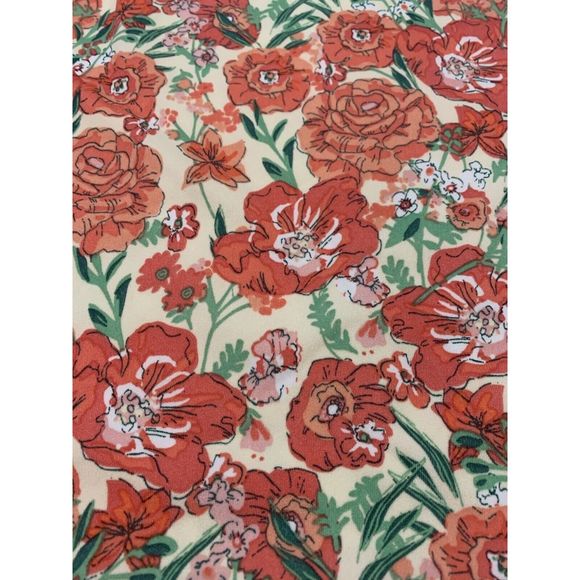 LuLaRoe Red Floral Midi Dress - Picture 2 of 5